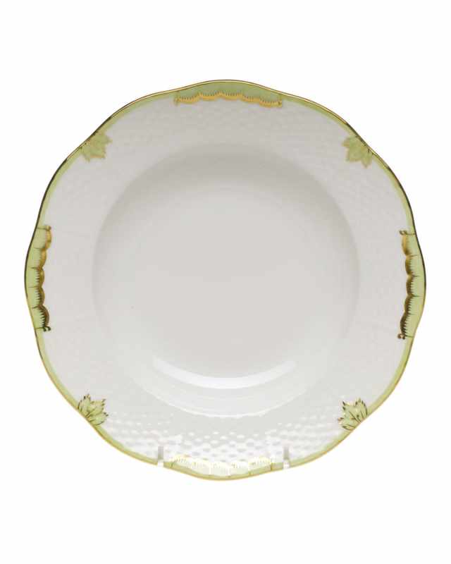 Princess Victoria Green Rim Soup Bowl