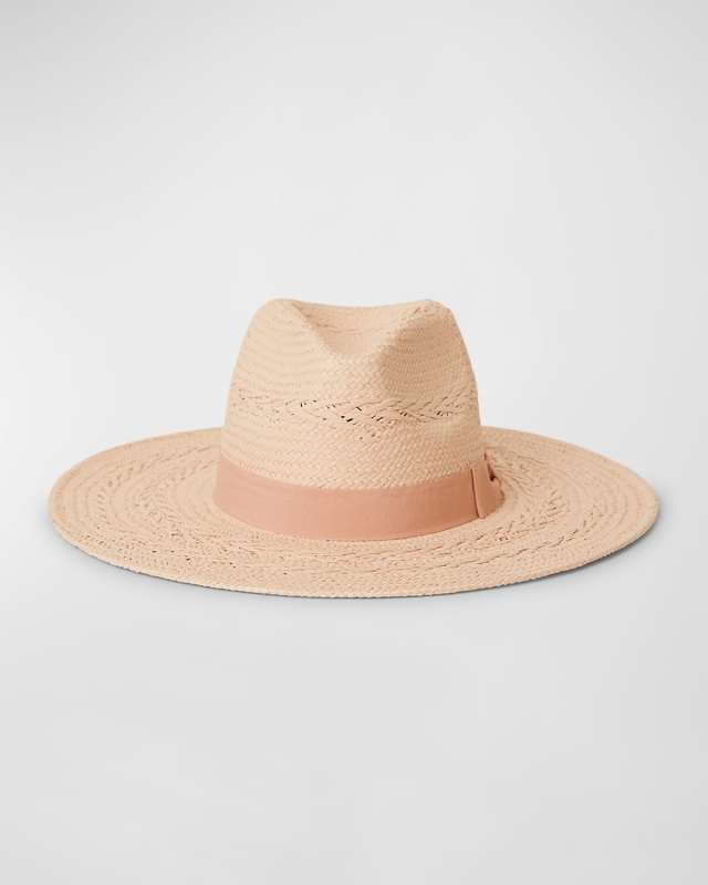 Juniper Straw Fedora With Grosgrain Ban