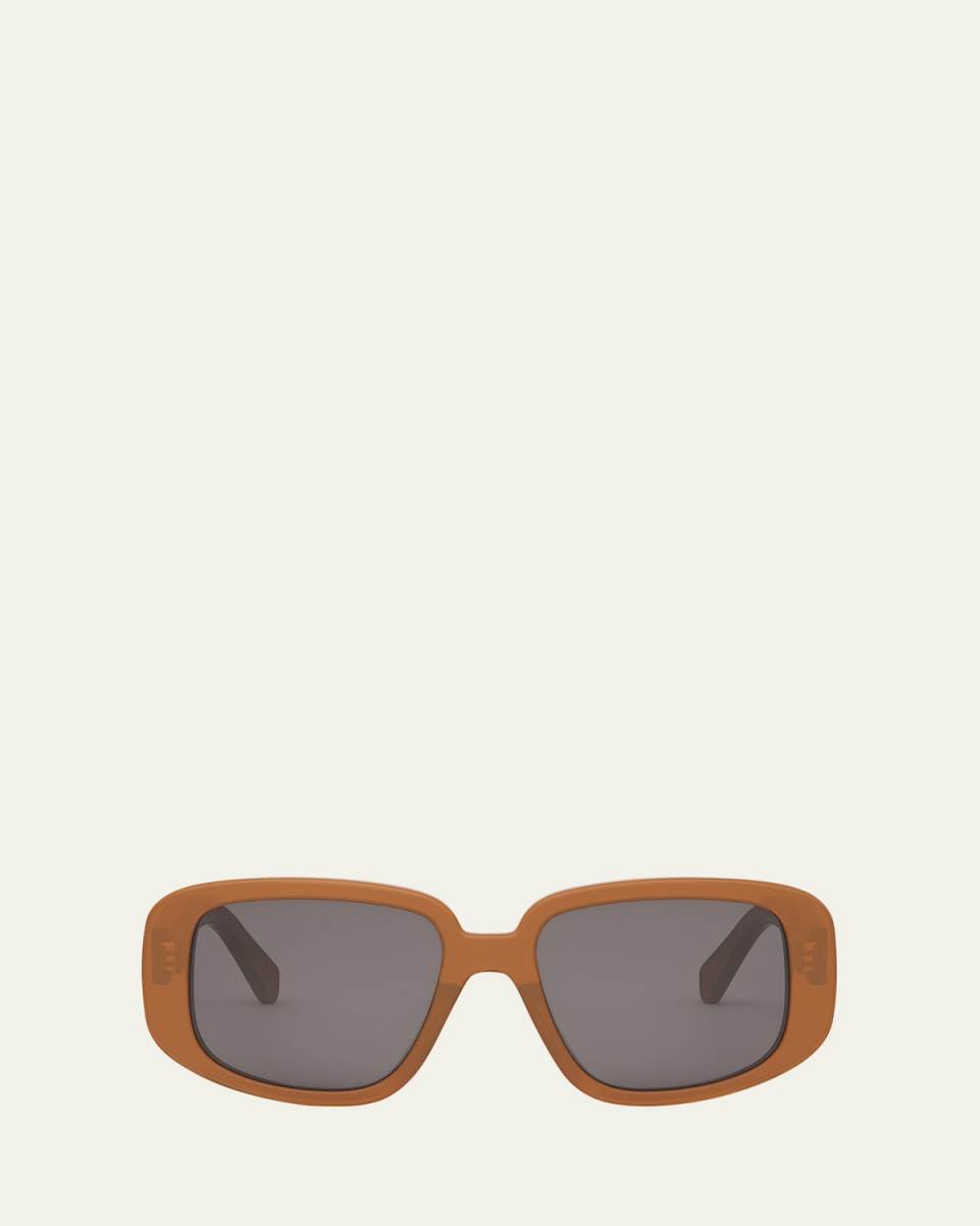 Bold 3 Dots Acetate Shield Sunglasses