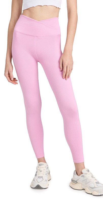 Spiritual Gangster Wrap Front Seamless Leggings Candy Pink