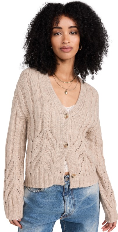 Velvet Hazel Cardigan Oatmeal