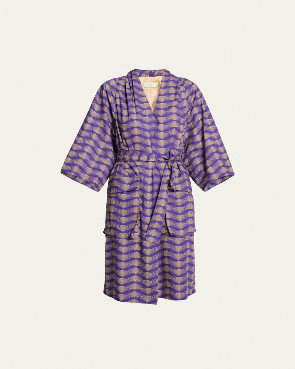 Debrasa Abstract-Print Belted Dress