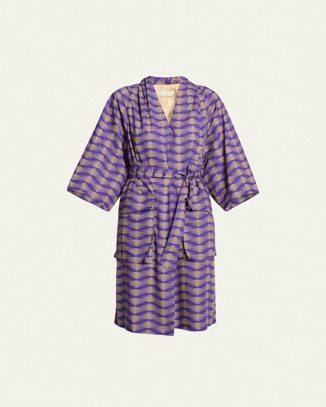 Debrasa Abstract-Print Belted Dress