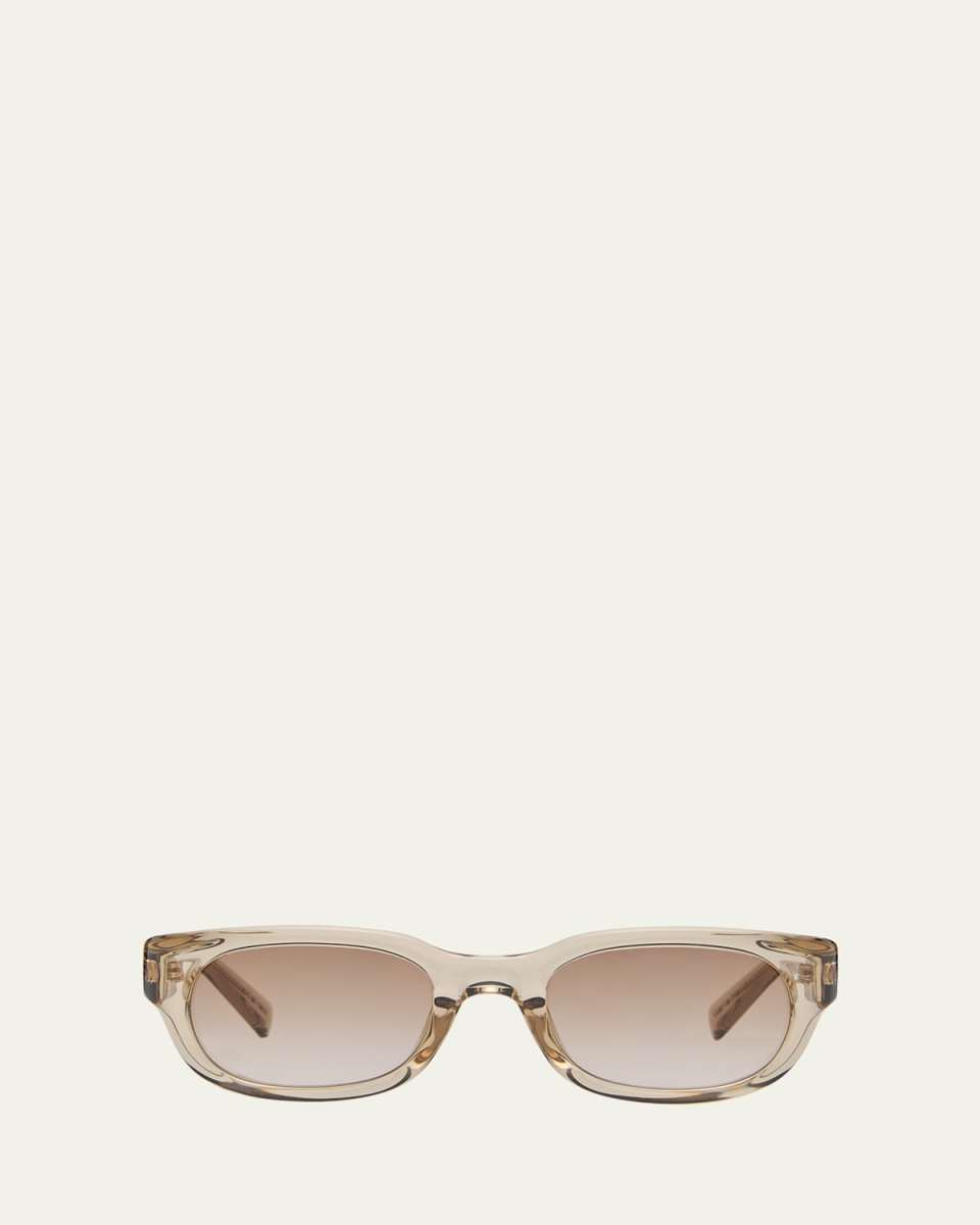 Logo Acetate Rectangle Sunglasses