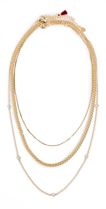 SHASHI Emily Layered Necklaces Gold