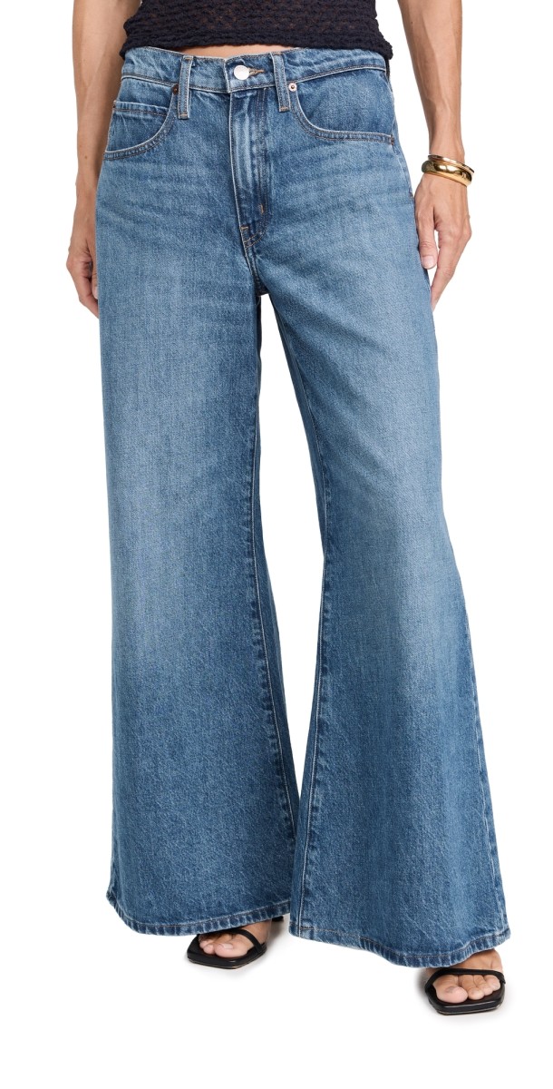 FRAME Pixie Easy Wide Flare Jeans Lucite