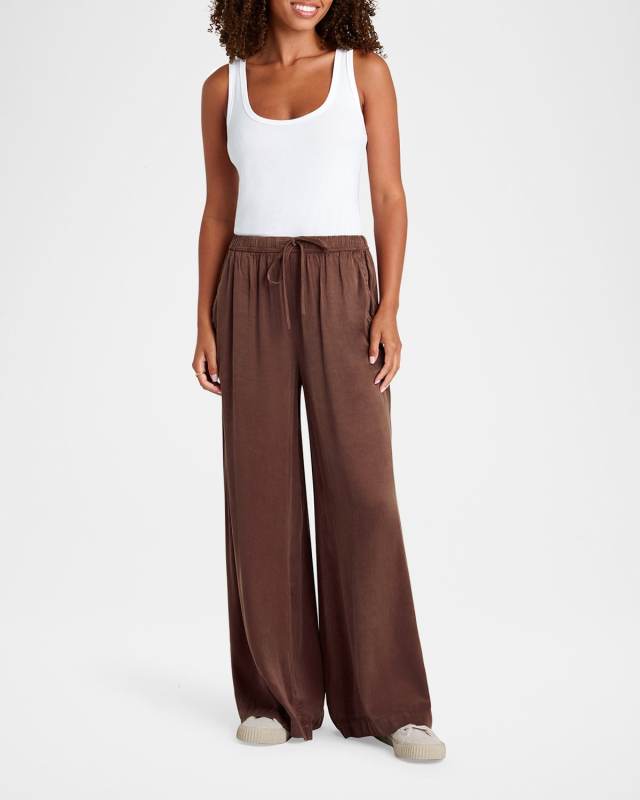 Angie Satin Palazzo Pants