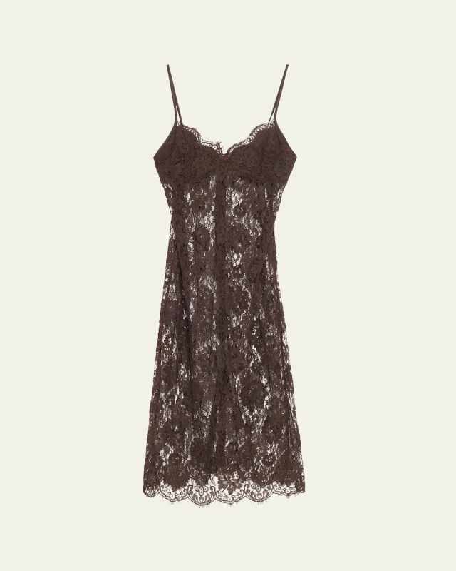 Floral Lace Sweetheart Slip Dress
