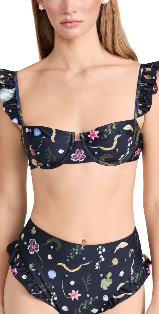Agua by Agua Bendita Kiwi Tesoro Bikini Top Multicolor