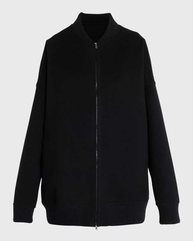 Daxton Cashmere Oversized Bomber Jacket
