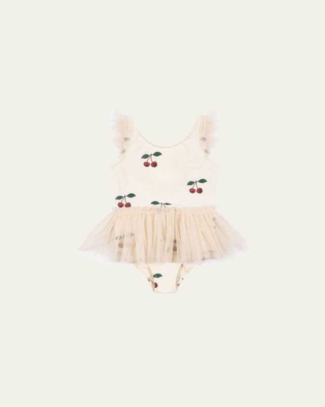 Girl's Tutu One-Piece Swimsuit, Size 9M-3