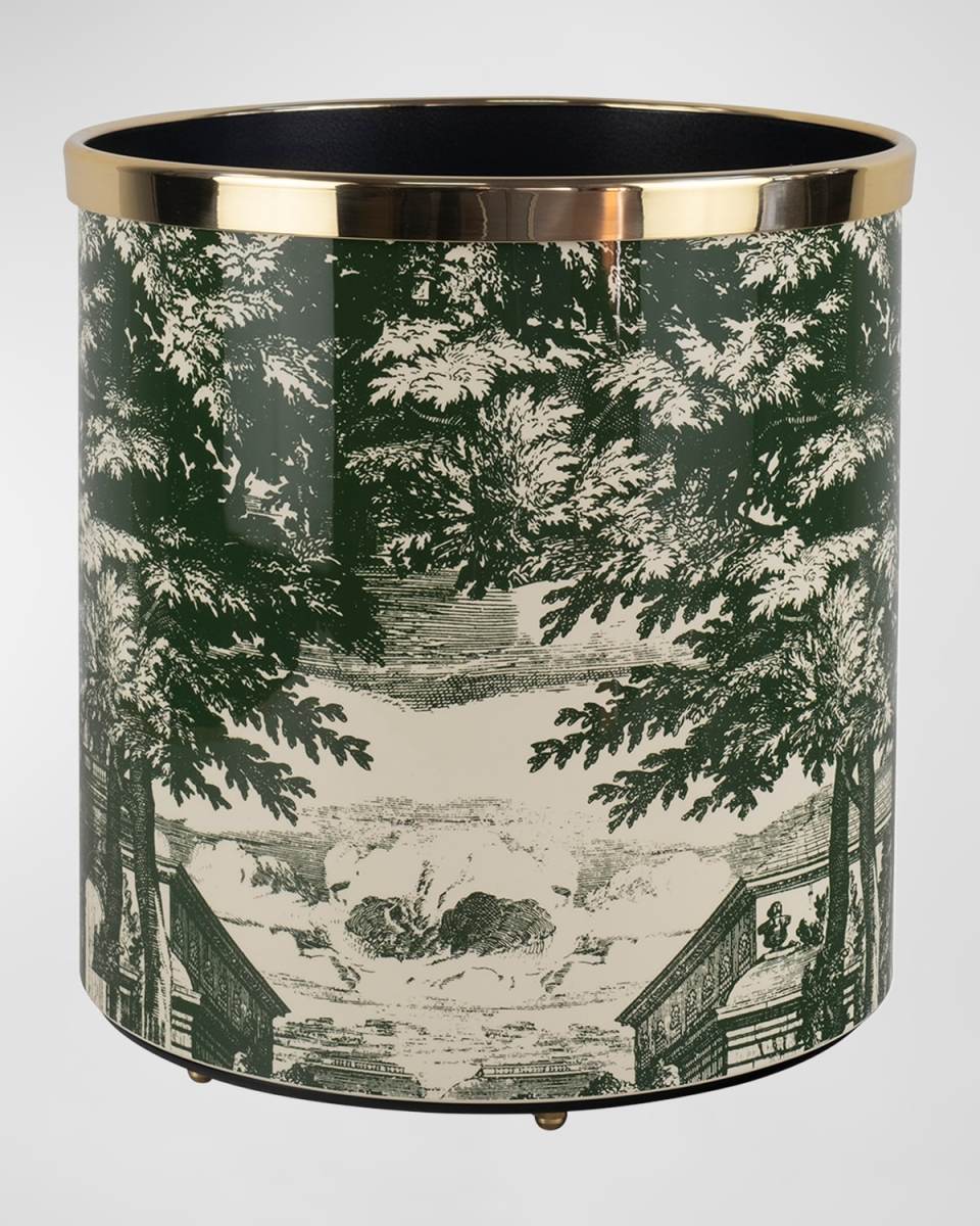 Paper Basket - Giardino Settecentesco Green Ivory