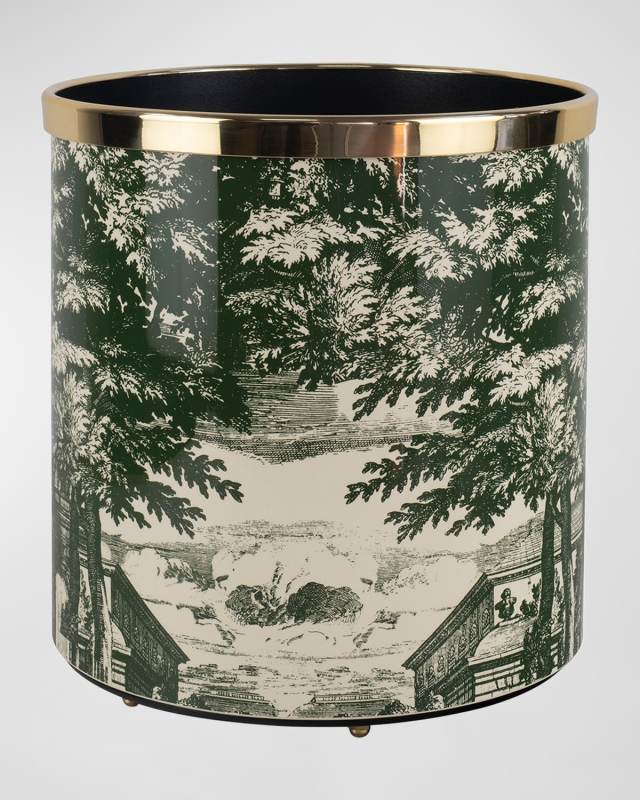 Paper Basket - Giardino Settecentesco Green Ivory