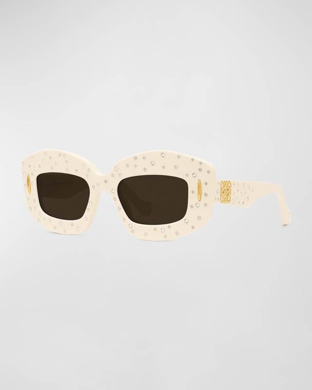 Starry Night Yellow Acetate Rectangle Sunglasses