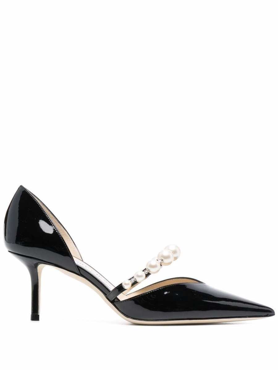 Aurelie 65mm pearl-embellished pumps
