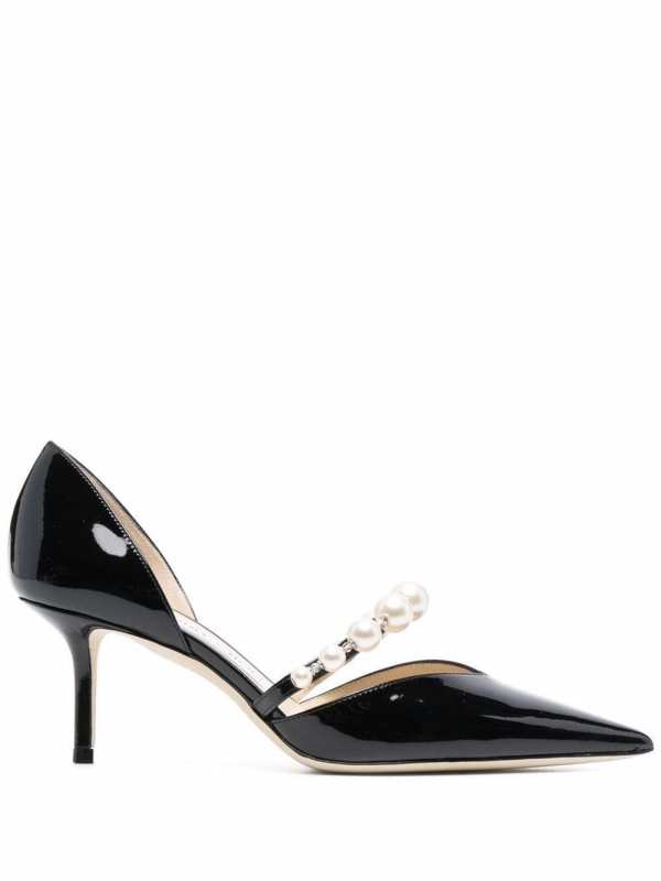 Aurelie 65mm pearl-embellished pumps