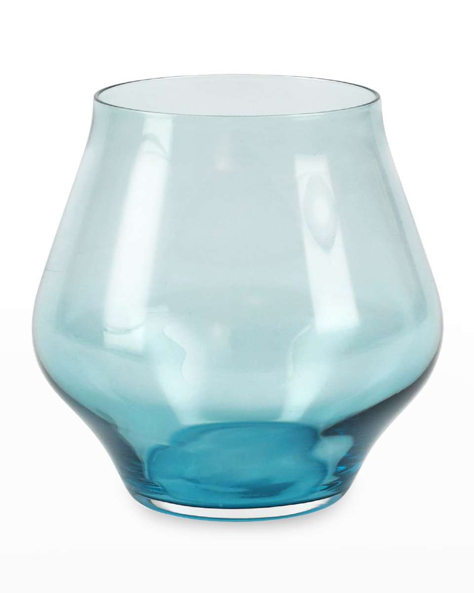 Contessa Teal Stemless Wine Glass