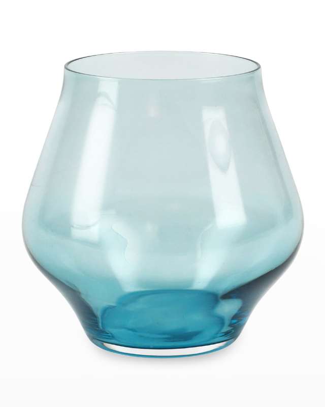Contessa Teal Stemless Wine Glass