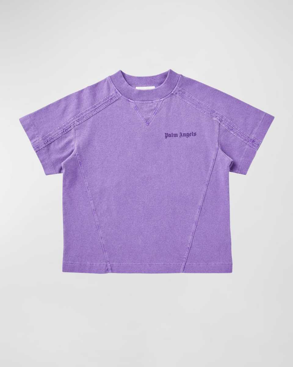 Girl's Logo-Print Faded T-Shirt, Size 4-12