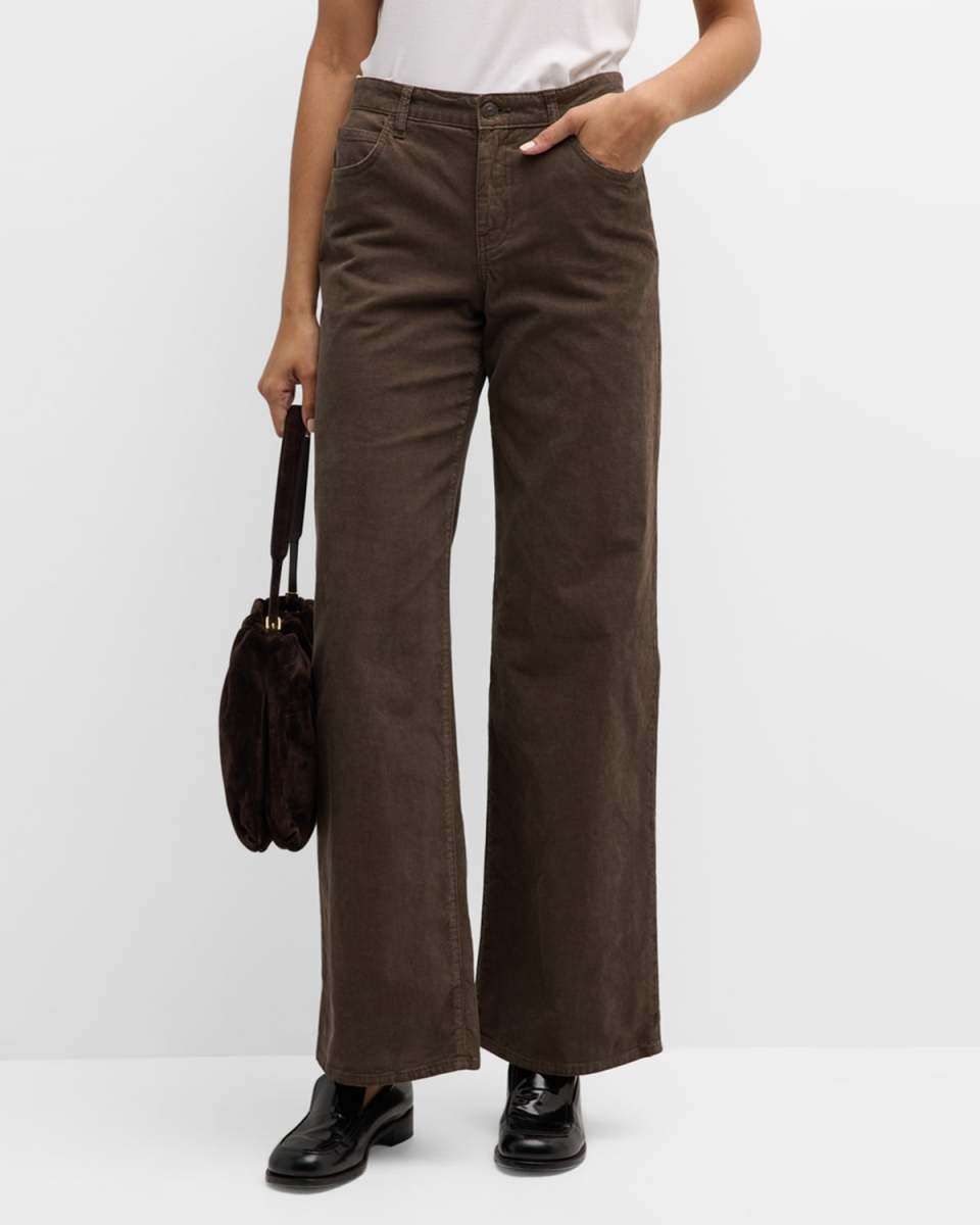 Eglitta Straight-Leg Corduroy Pants
