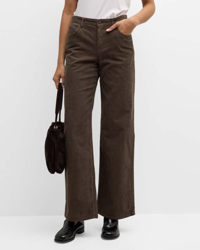 Eglitta Straight-Leg Corduroy Pants