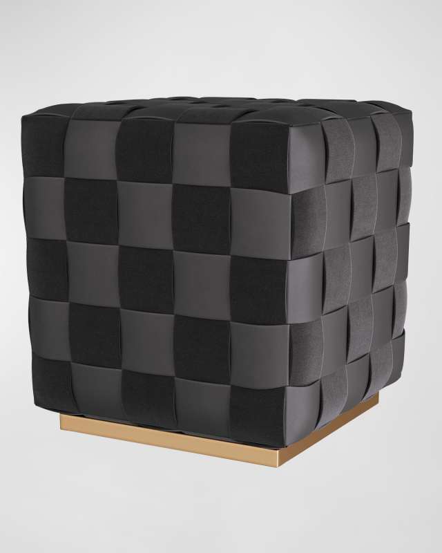 Winnetka Leather Ottoman