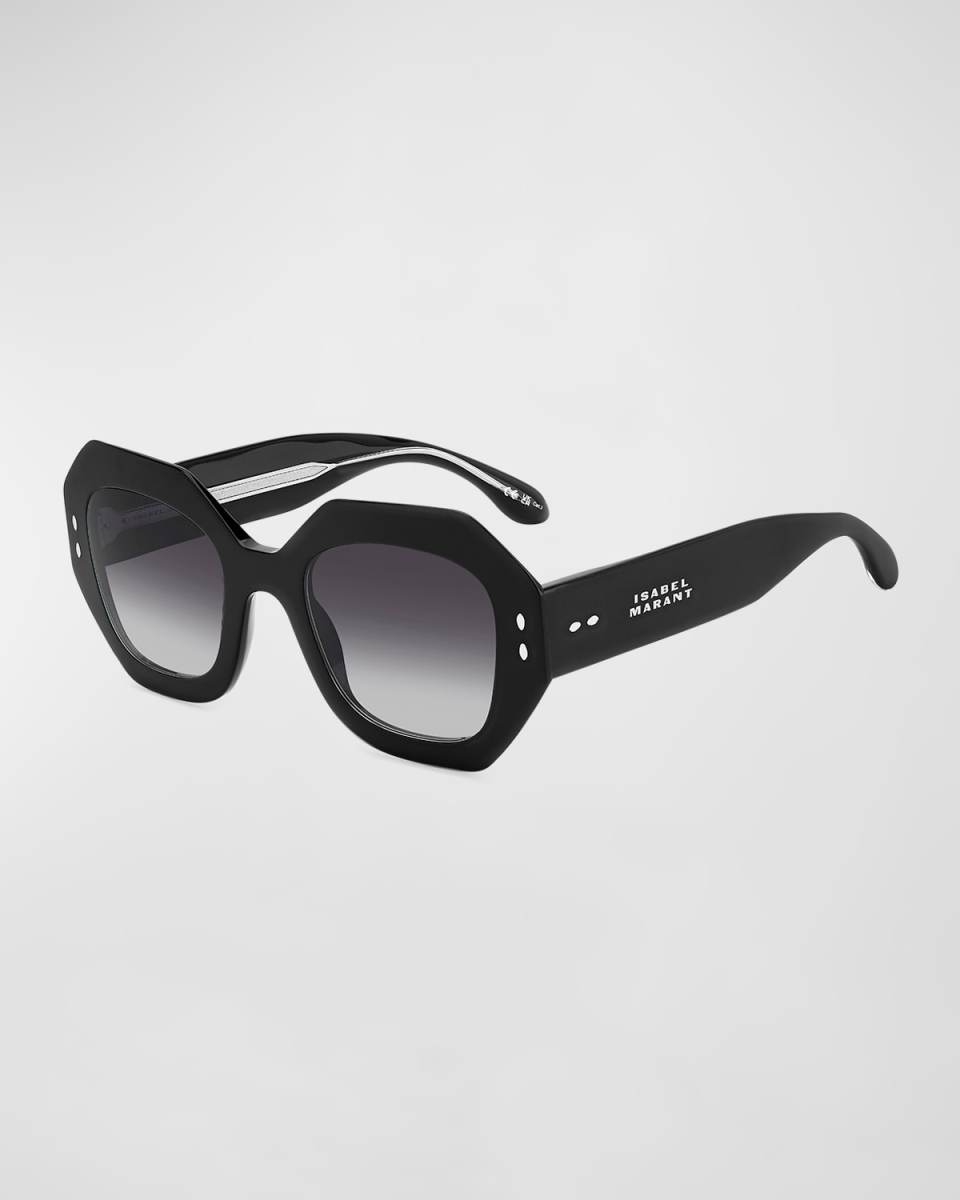 Gradient Acetate Square Sunglasses