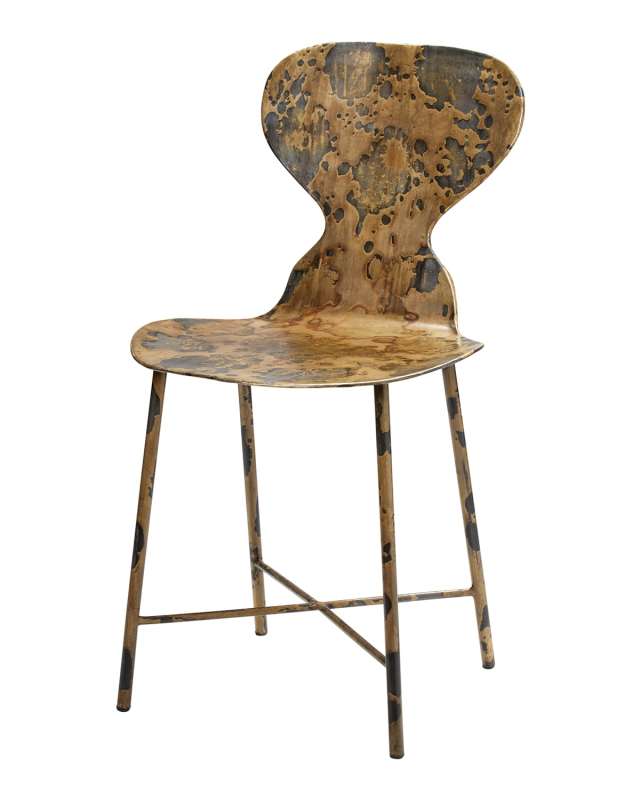 Mildred Acid Washed Metal Chair