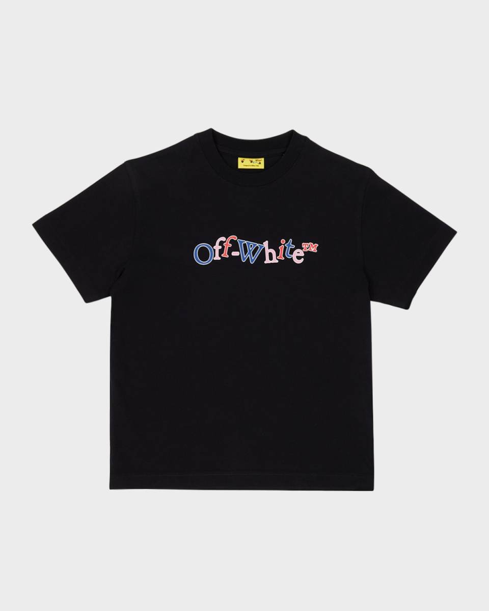 Boy's Bookish Multicolor Logo-Print T-Shirt, Size