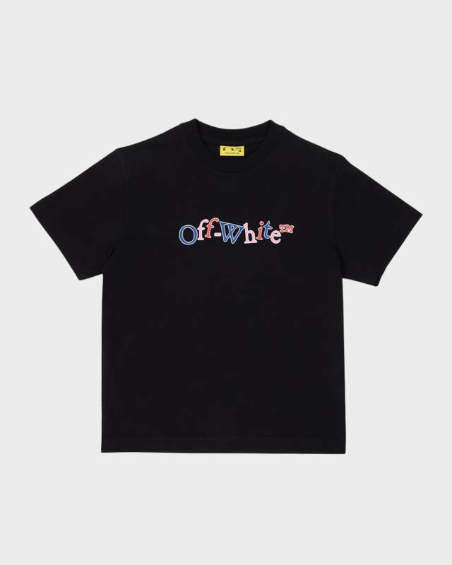 Boy's Bookish Multicolor Logo-Print T-Shirt, Size