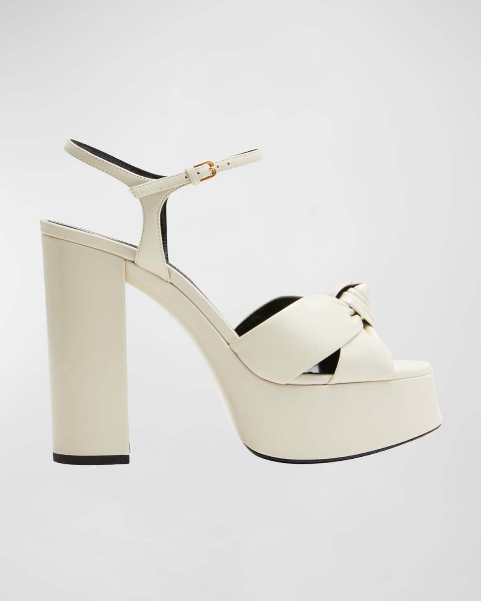 Bianca Knotted Ankle-Strap Platform Sandals