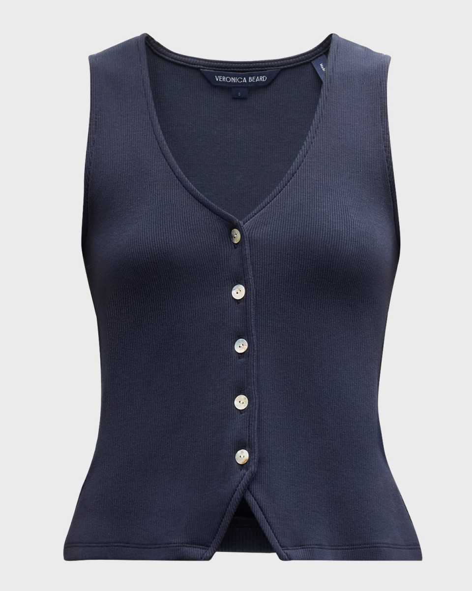 Hoorne Button-Front Tank Top