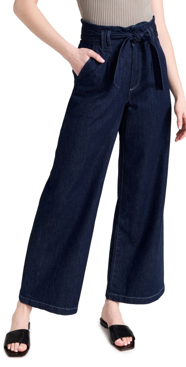 PAIGE Harper Jeans with Flutter Waistband + Self Belt Baltimore