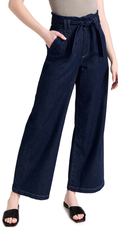 PAIGE Harper Jeans with Flutter Waistband + Self Belt Baltimore