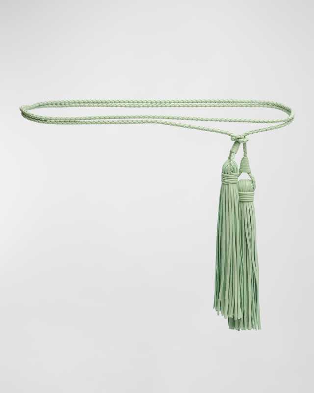 Braided Tassel Leather Belt