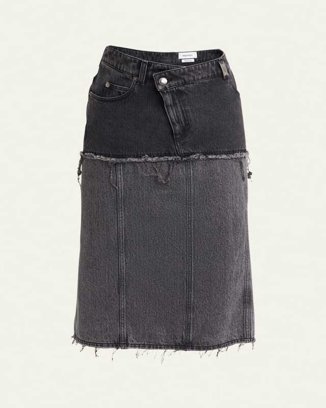 Hybrid Denim Midi Skirt