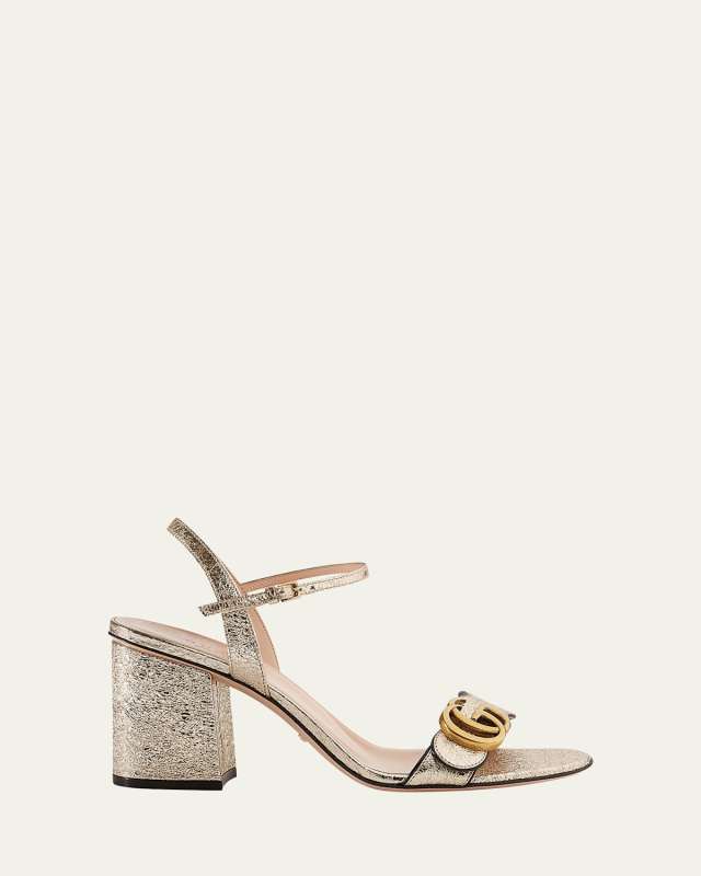 Marmont Metallic High-Heel Sandals