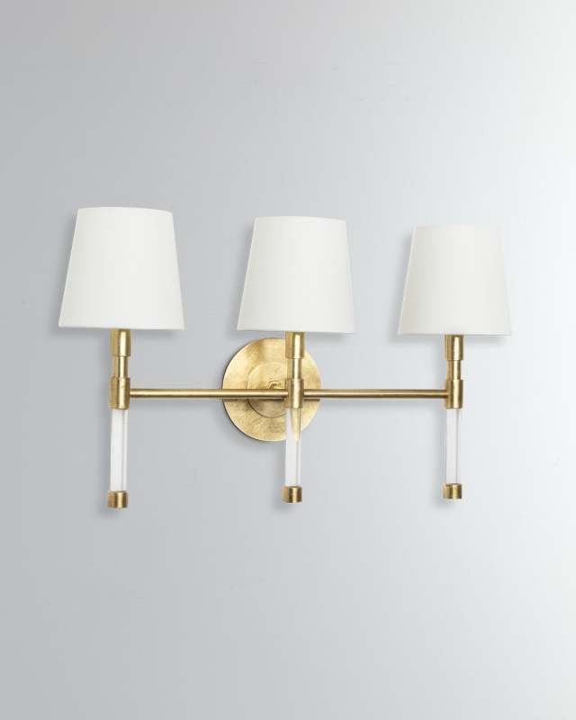 Auburn Crystal Triple Sconce