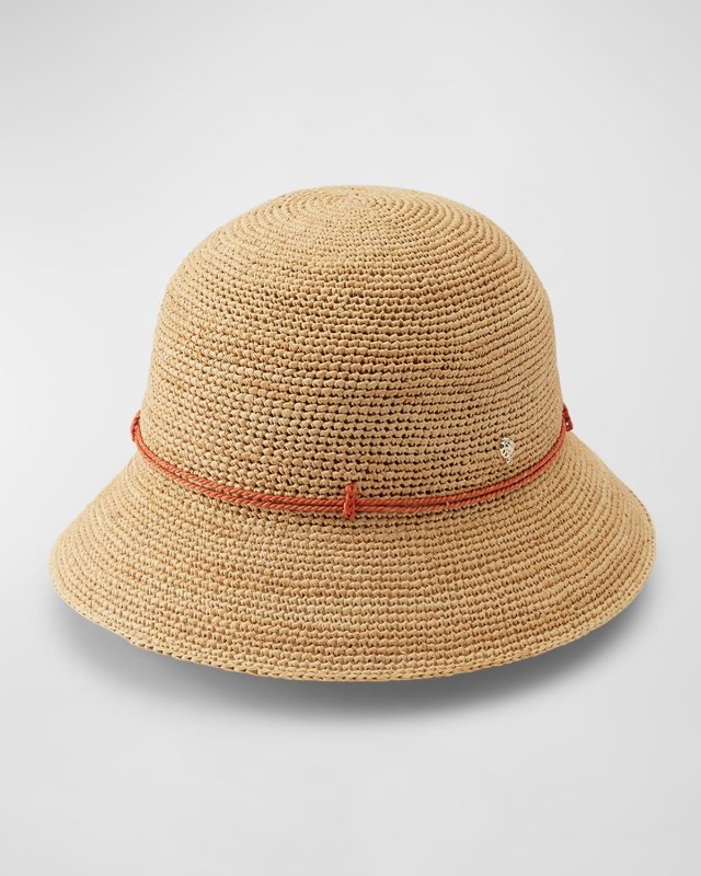 Rosie Packable Raffia Bucket Hat