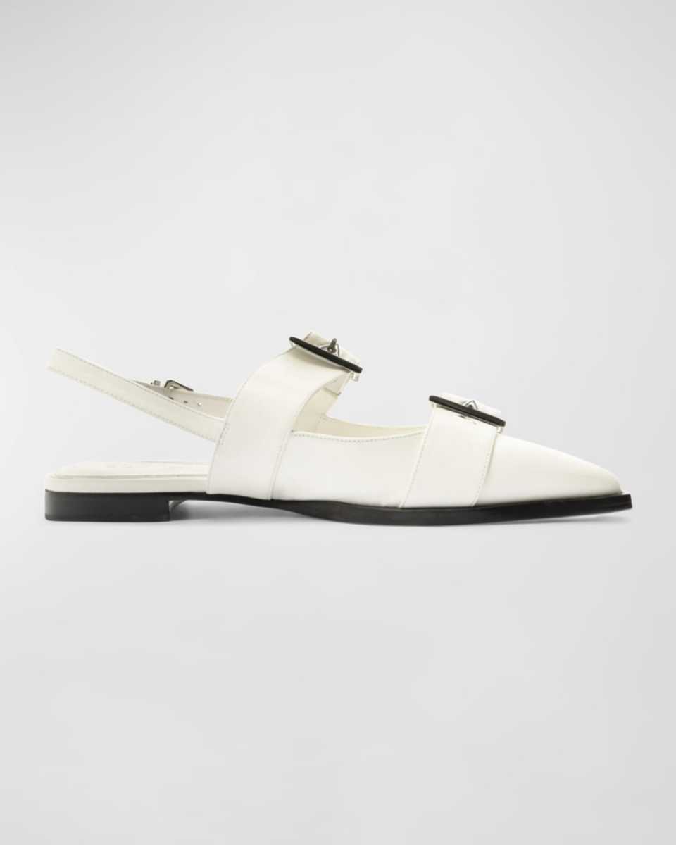 Darla Dual-Buckle Slingback Flats