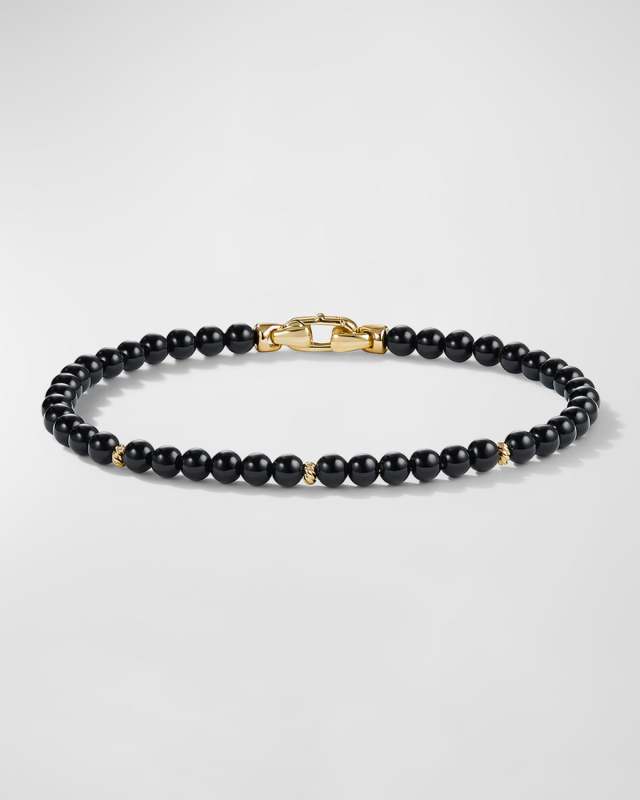 4mm Bijoux Spiritual Beads Bracelet with Gold