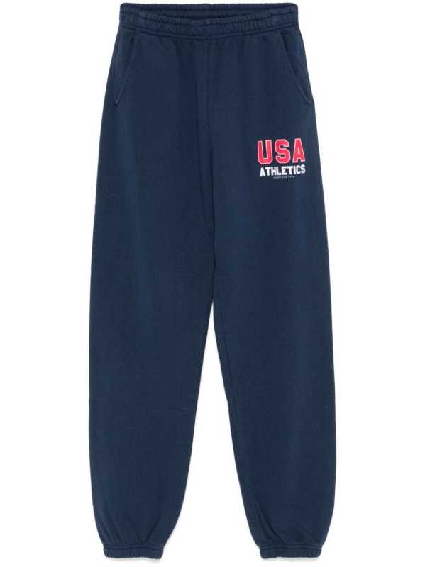 text-print track pants