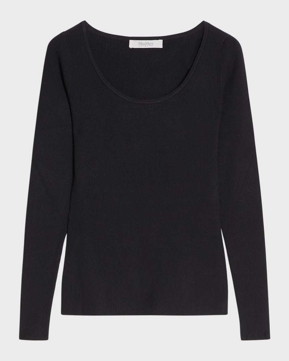 Treviso Ribbed Scoop-Neck Sweat