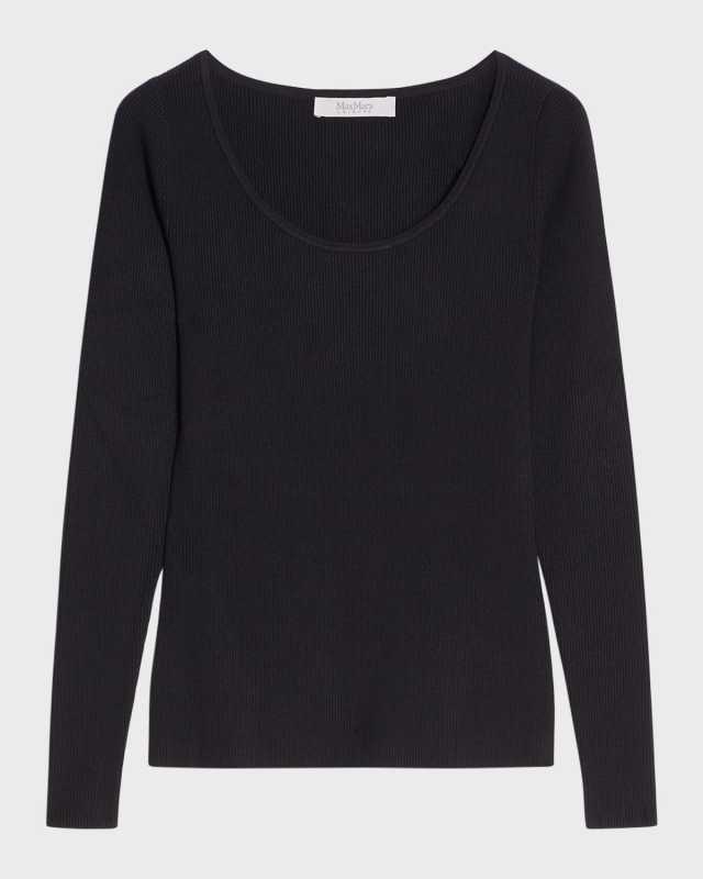 Treviso Ribbed Scoop-Neck Sweat