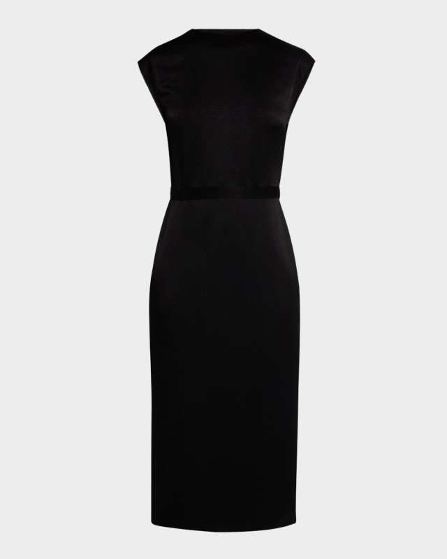 Cantini Sleeveless Satin Midi Dress