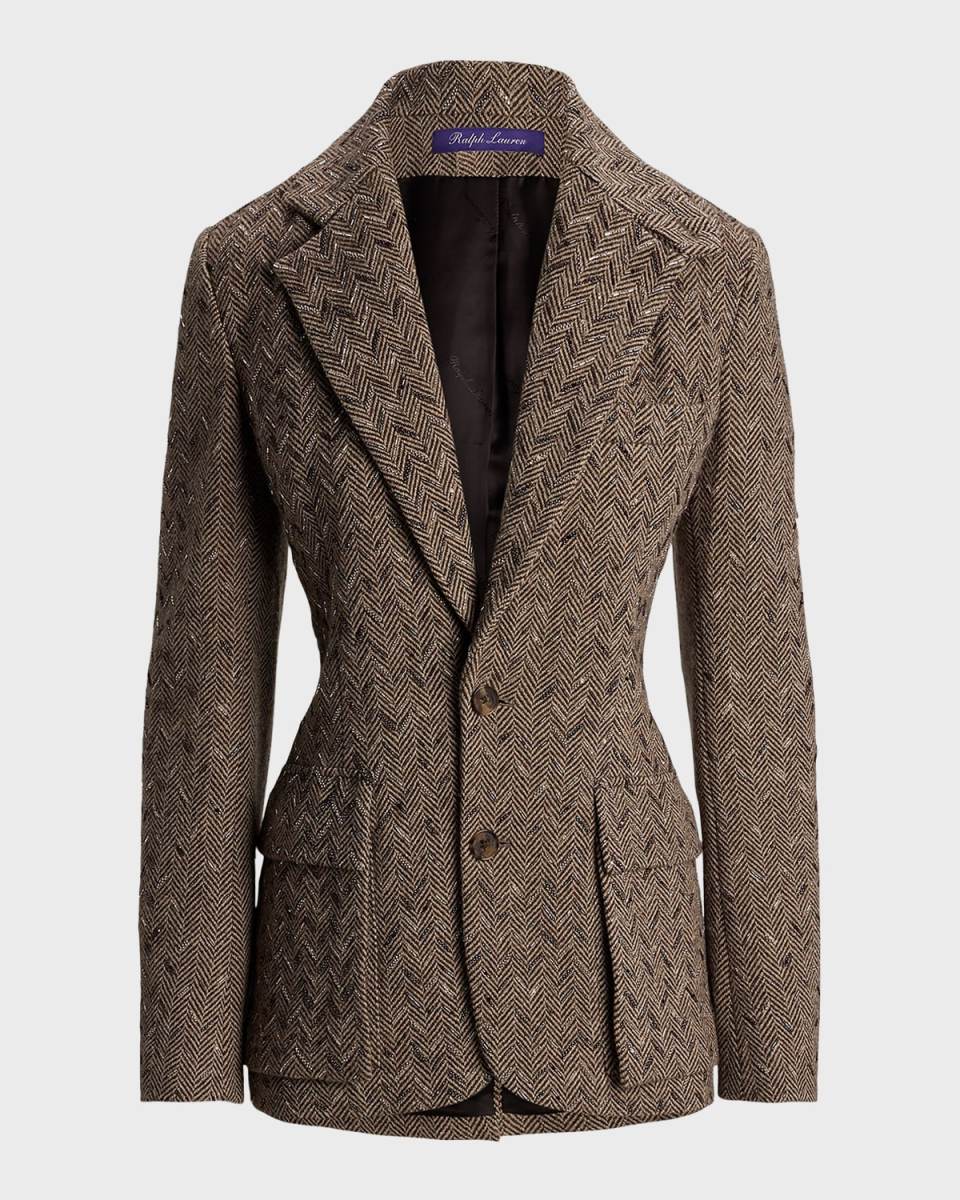 Preston Embellished Herringbone Jacket