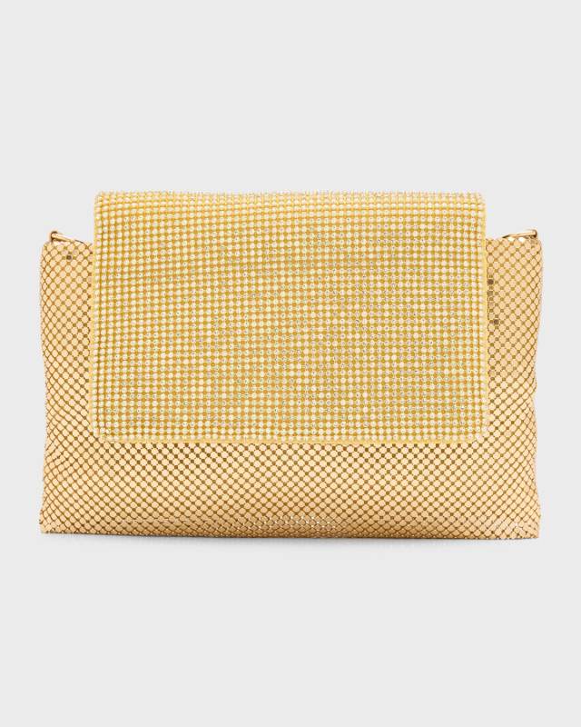 Gloria Allover Crystal Flap Clutch Bag