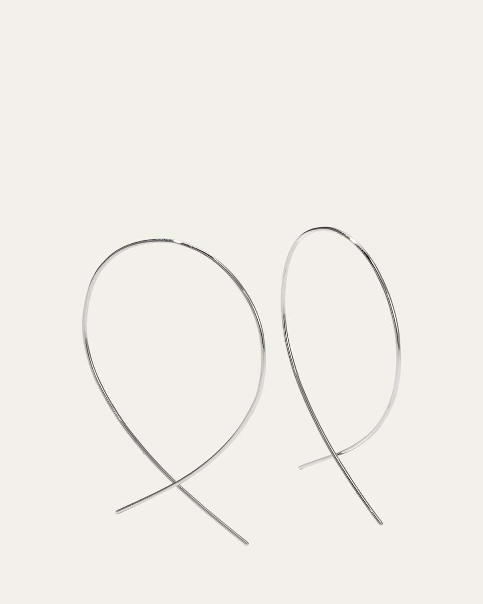 Small Upside Down Hoop Earrings