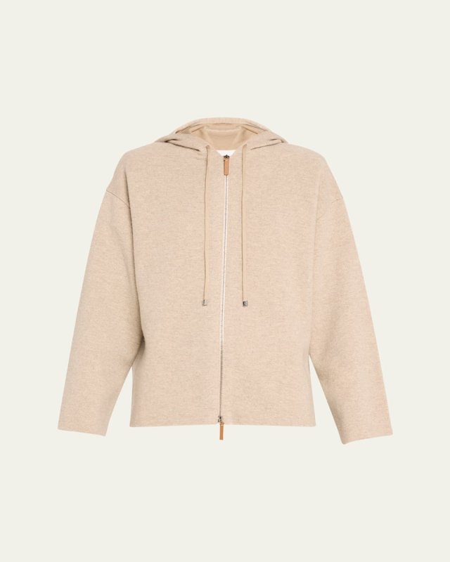 Cashmere Zip-Front Hoo