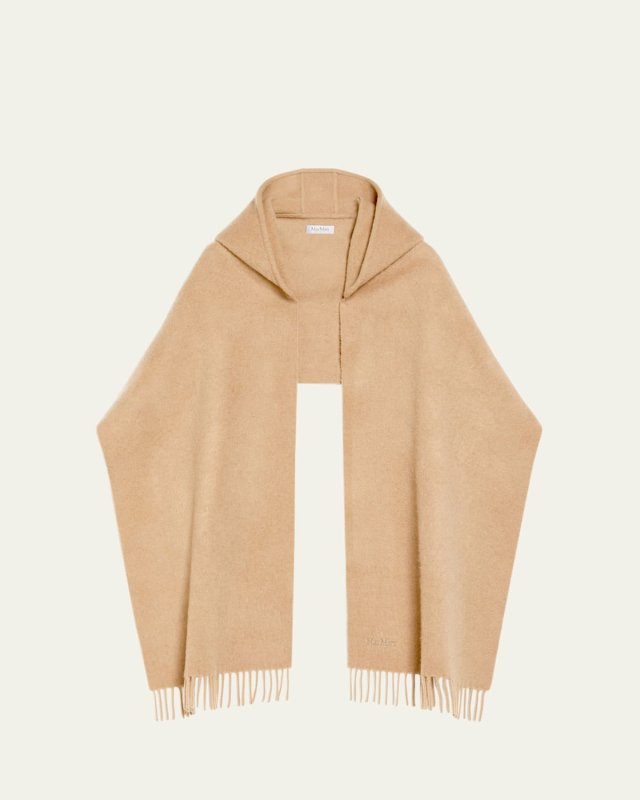 Zena Cashmere-Wool Hooded Stole